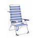 Alco 6705ALF-1556 Silla Playa Alta, fibreline, 2x1, bicomponente, Rayas Azules Y Blancas, 96x64x15.5 cm