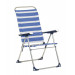 Alco 4705ALF-1556 Tumbona fibreline, 2x1, bicomponente, Rayas Azules Y Blancas, 97.5x64.5x13 cm