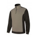 VELILLA 105703 Sudadera Bicolor con Media Cremallera, Color Beige Arena y Negro, Talla M