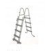 Bestway Escalera de seguridad para piscina Flowclear ™ 1,22 m, Metal, Gris