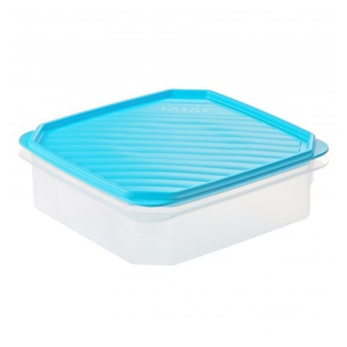 Hermetico Alimen. Cuadrado 1,3lt Az Pl Tatay