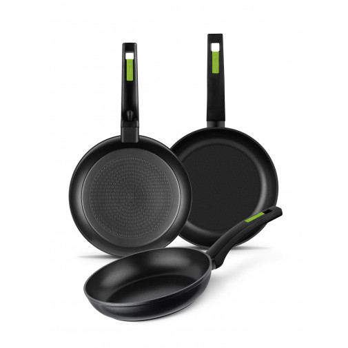 Sarten Coc 18-22-26cm   Ind Neg/ver Monix 3 Pz