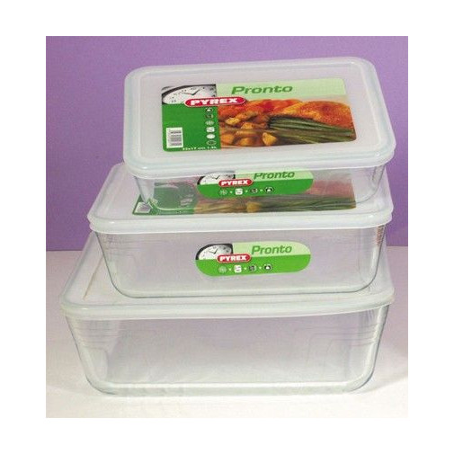 Hermetico Alimen. Rect 2,7lt C/tapa R 243 Borisilic Pyrex