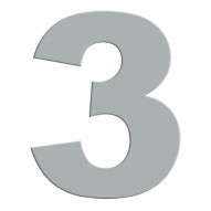 Numero SeÑalizacion "3" 130mm Adh. Acero Inox Aisi 304 Inox