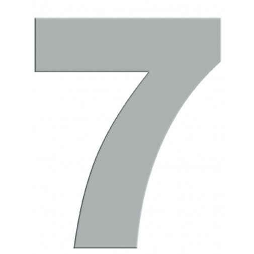 Numero SeÑalizacion "7" 130mm Adh. Acero Inox Aisi 304 Inox