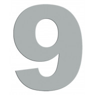 Numero SeÑalizacion "9" 130mm Adh. Acero Inox Aisi 304 Inox