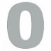 Numero SeÑalizacion "0" 130mm Adh. Acero Inox Aisi 304 Inox