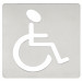 Placa Señalizacion Baño 120x120mm Minusvalido Adh. Acero Ino