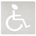 Placa SeÑalizacion BaÑo 120x120mm Minusvalido Adh. Acero Ino