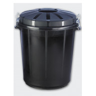 Cubo Ind 50 Lt 46x46x51cm C/tapa Pl Ne Denox