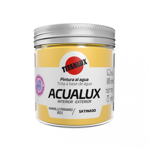 Pintura Manualid. Al Agua 75 Ml Ama/pri Satin. Acualux Titan