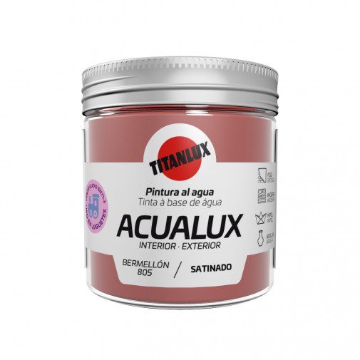 Pintura Manualid. Al Agua 75 Ml Berme. Satin. Acualux Titan