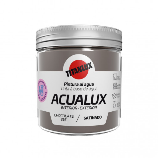 Pintura Manualid. Al Agua 75 Ml Chocol. Satin. Acualux Titan