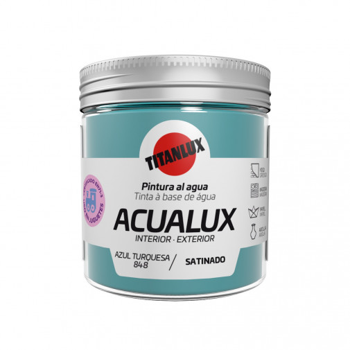 Pintura Manualid. Al Agua 75 Ml Az/tur Satin. Acualux Titan