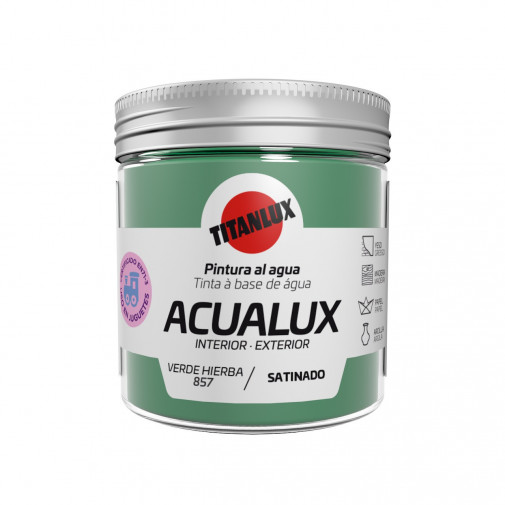 Pintura Manualid. Al Agua 75 Ml Ver/hie Satin. Acualux Titan