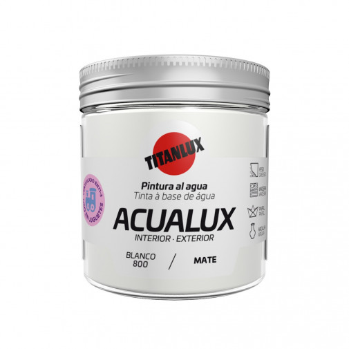 Pintura Manualid. Al Agua 75 Ml Bl Mate Acualux Titan