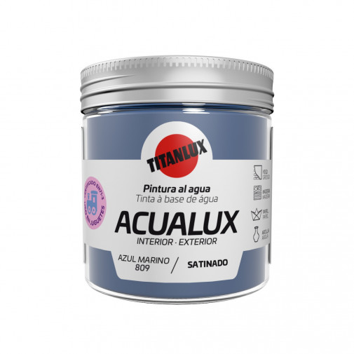 Pintura Manualid. Al Agua 75 Ml Az/mar Satin. Acualux Titan