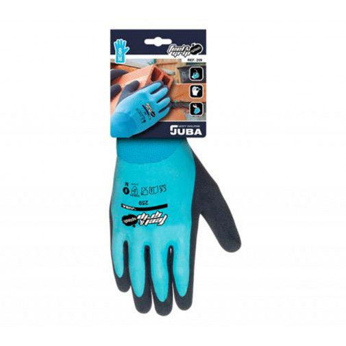 Guante Mecanico L09 Juba Nylon/latex Az/gr Feel And Grip Spl