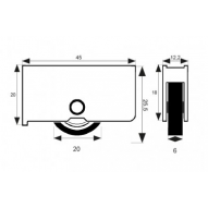 Rueda Mampara Rodamiento Metalico 158/s Micel