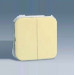 Simon 31398-31 - Interruptor doble, color Marfil (Ivory)