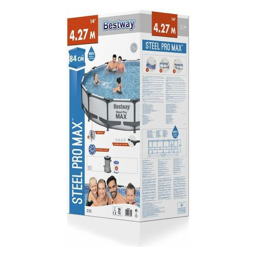 Piscina Pvc 427x107cm Cart Bestway Gr Steel Pro Max Circ 569