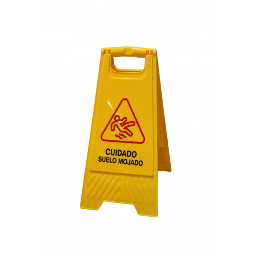 Cartel SeÑalizacion 61x30cm Peligro Suelo Mojado Amarillo Ni