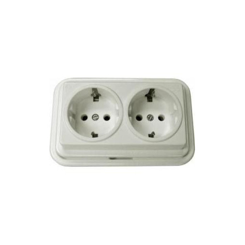 Base Enchufe Elec 2t-tt Sup. Bl Kristal Bf