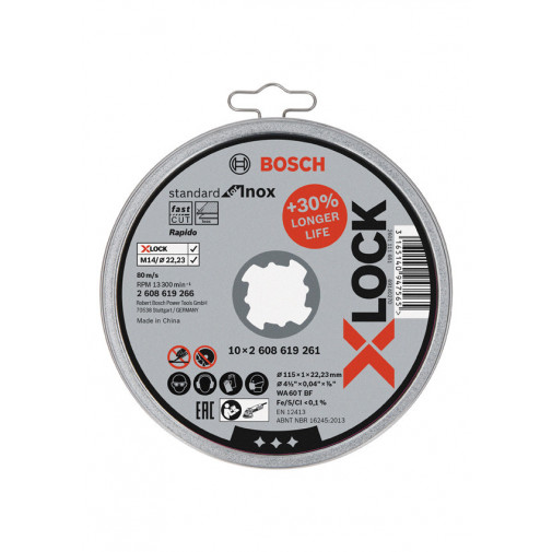 Disco C Fino Xlock Lata 10 Ud 125x1 Mm