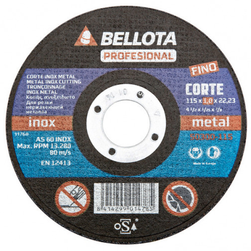 Disco C Metal/inox Eje Fino 230x1,9 Mm