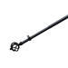 Barra Cortina Extensible Metal Ø 19 mm. Extensible 2,0/3,8 Metros Negro Piña Sin Anillas
