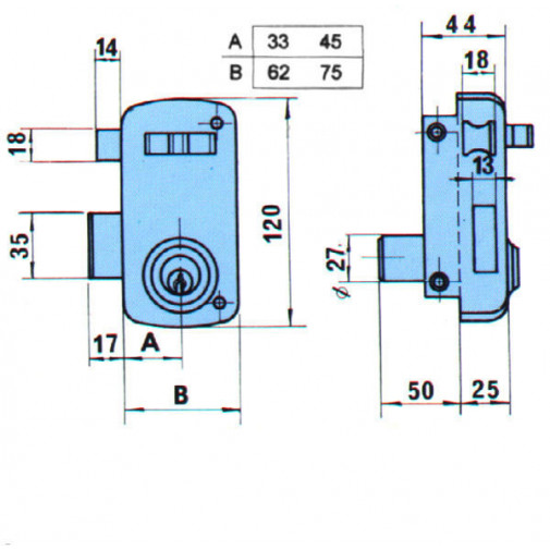 Cerradura Sobreponer 70 D