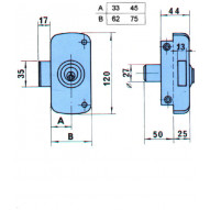 Cerradura Sobreponer 70 I