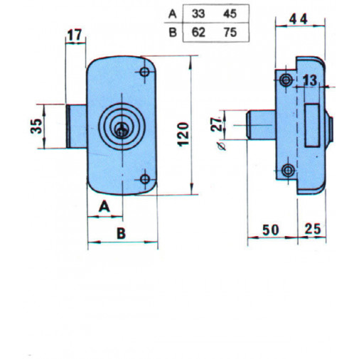 Cerradura Sobreponer 70 I