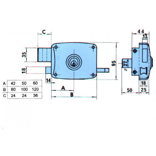 Cerradura Sobreponer 80 I