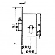 Cerradura Embutir Madera C C 50 Mm