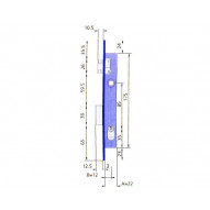 Cerradura Embutir Met Hn/cl 12 Mm
