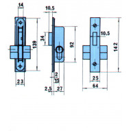 Cerradura Embutir Metalica