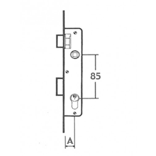 Cerradura Embutir P/metalica 30 Mm