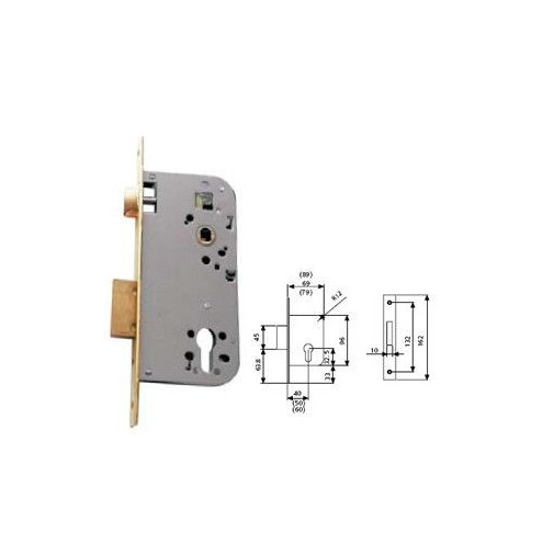 Cerradura Mad.emb. 23x50mm 203150hl Lat C/cu Tesa