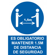 Obliga Distancia 1,5m Seguridad 200x300 Mm