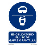Uso Obligatorio Gafa /pantalla 200x300 Mm