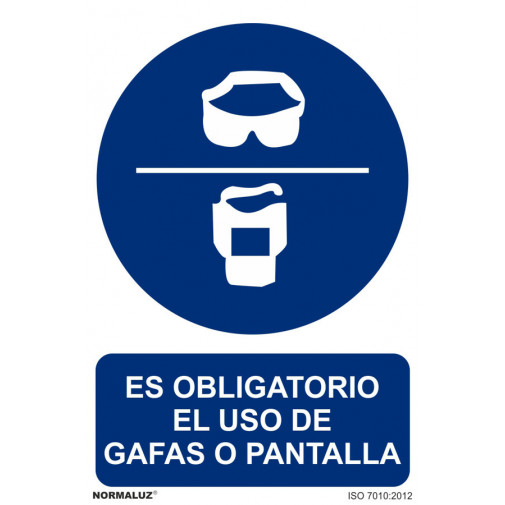 Uso Obligatorio Gafa /pantalla 200x300 Mm