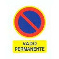 SeÑal Fija Pvc Vado Permanente 40x30 Cm