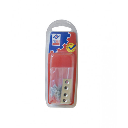 Placa Recta Union Zn Bl.4 Pzs 40x15 Mm 2