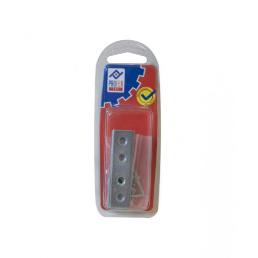 Placa Recta Union Zn Bl.4 Pzs 60x15 Mm