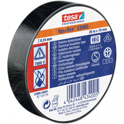 Cinta Aislante Negra 20 Mx19 Mm