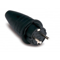 Clavija Tt 16 A Goma Negro 16 A