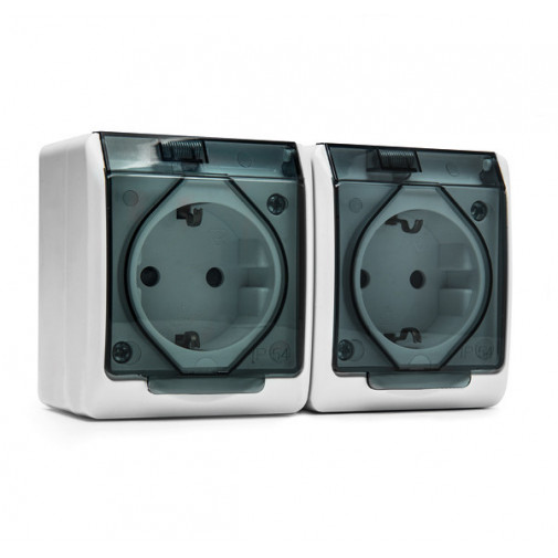 Base Doble Tt Superficie Ip54 Estanco 16 A