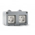 Base Enchufe Doble Superficie Estanco Ip55 16 Amp
