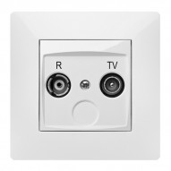 Base Tv Empotrar Blanco 9,5 Mm